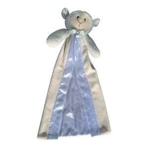 Stephan Enterprise Lamb Sheep Lovey White Sherpa Face blanket Satin Trim 2006